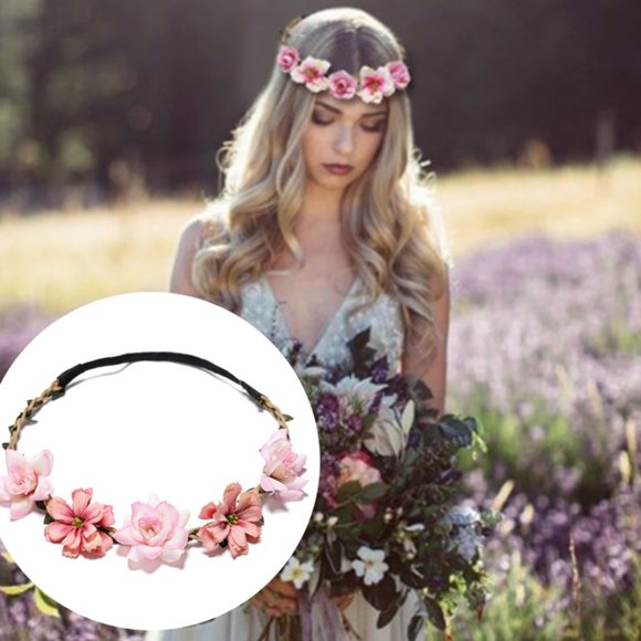 Beautiful Flower Crown for Wedding, Bridesmaids/prom/event etc. SHIPS NEXT DAY - Picture 1 of 4
